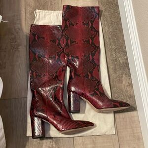 Paris Texas burgundy boots sz 38.5